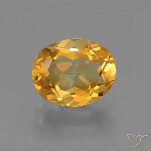 Citrine Orange-or naturelle ovale, 2.40 ct, VVS