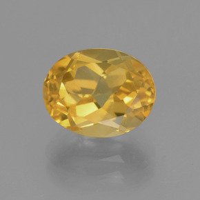 Citrine doré naturelle coupe ovale, 2,80 ct, VVS-VS