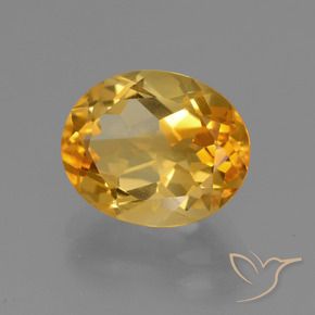 Citrine Orange Doré naturelle ovale, 3.23 ct, VVS-VS