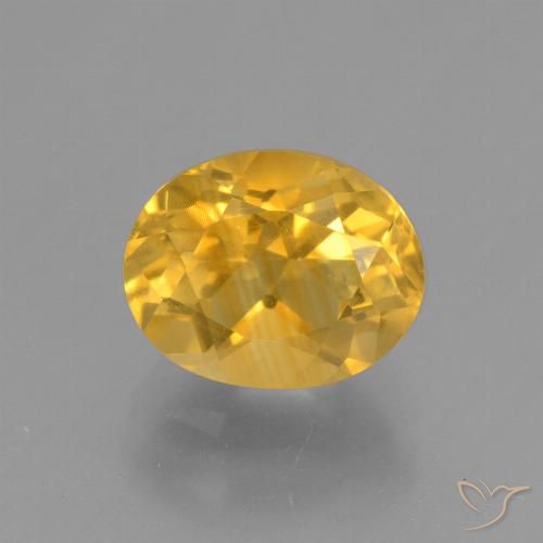 Citrine Doré vif naturelle ovale, 2.57 ct, VVS-VS