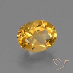 Citrine Doré vif naturelle ovale, 2.26 ct, VVS