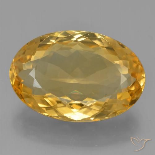 Citrine Doré moyen-foncé naturelle ovale, 9.54 ct, VVS