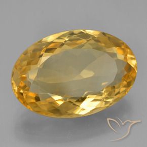 Citrine Doré moyen-foncé naturelle ovale, 9.54 ct, VVS