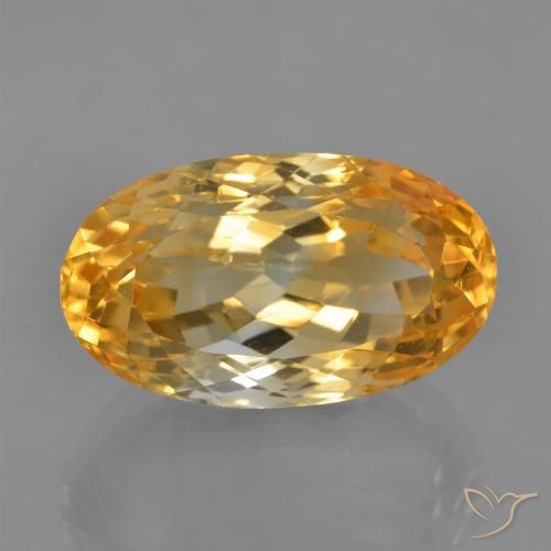 Citrine Or orange foncé naturelle ovale, 9.18 ct, VVS
