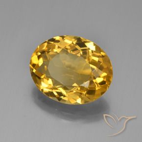 Citrine Doré naturelle ovale, 4.59 ct, VVS