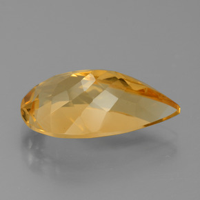 Citrine doré naturelle en forme de poire, 7,46 ct, VVS