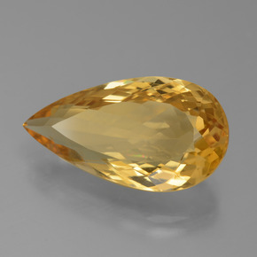 Citrine doré naturelle en forme de poire, 8,90 ct, VVS