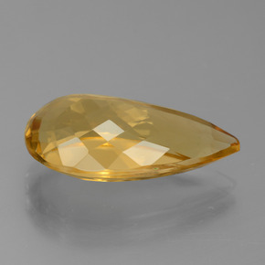 Citrine doré naturelle en forme de poire, 8,90 ct, VVS