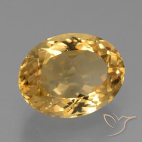 Citrine Orange doré profond naturelle ovale, 6.23 ct, VVS