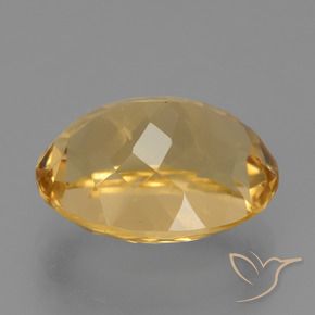 Citrine Orange doré profond naturelle ovale, 6.23 ct, VVS