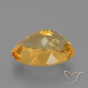Citrine Orange doré profond naturelle ovale, 6.57 ct, VVS-VS