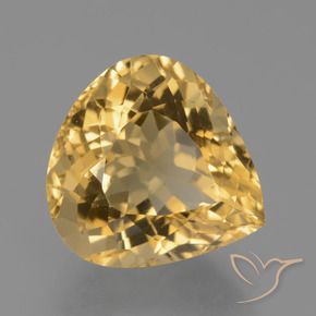 Citrine Doré moyen-foncé naturelle En forme de poire, 7.27 ct, VVS