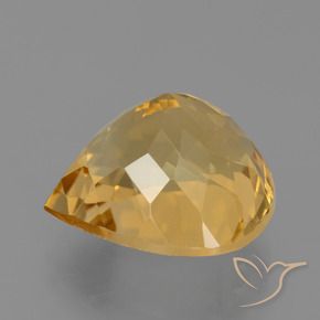 Citrine Doré moyen-foncé naturelle En forme de poire, 7.27 ct, VVS