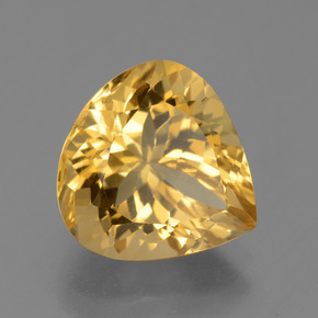 Citrine Doré moyen-foncé naturelle En forme de poire, 6.47 ct, VVS