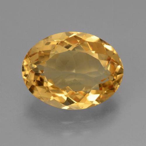 Citrine Orange doré profond naturelle Coupe ovale, 5.81 ct, VVS