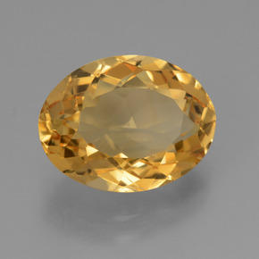 Citrine Orange doré profond naturelle Coupe ovale, 5.81 ct, VVS