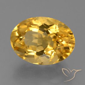 Citrine Orange doré profond naturelle ovale, 5.70 ct, VVS