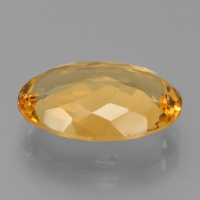 Citrine Orange doré profond naturelle Coupe ovale, 5.36 ct, VVS-VS