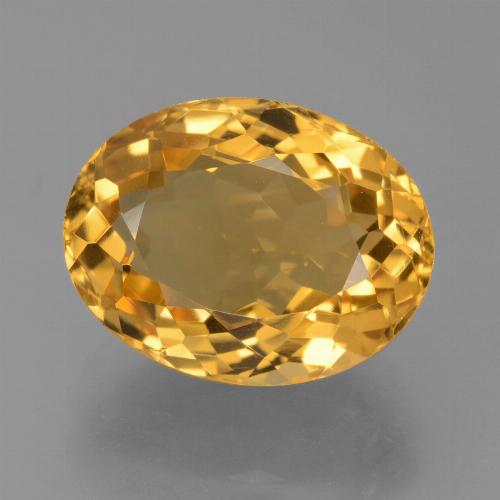 Citrine doré naturelle coupe ovale, 5,62 ct, VVS