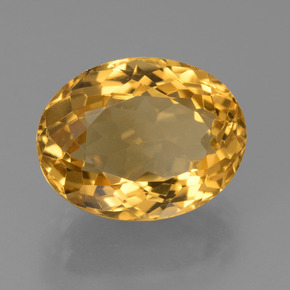 Citrine doré naturelle coupe ovale, 5,62 ct, VVS