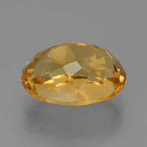 Citrine doré naturelle coupe ovale, 5,62 ct, VVS