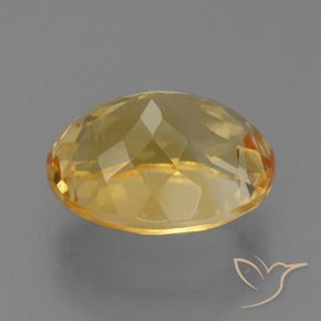 Citrine Orange doré profond naturelle ovale, 5.68 ct, VS