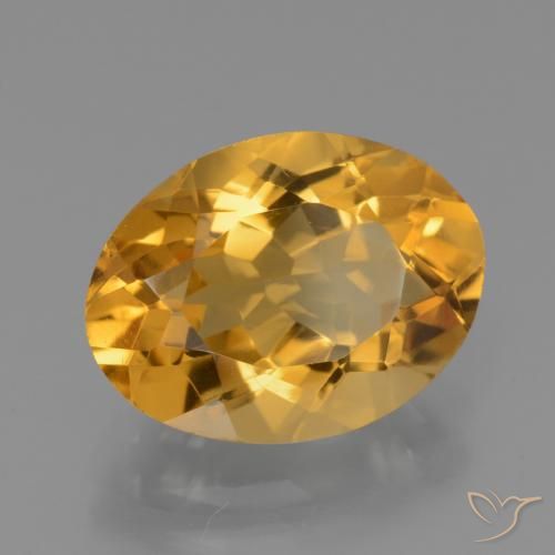 Citrine Doré foncé naturelle ovale, 4.43 ct, VVS