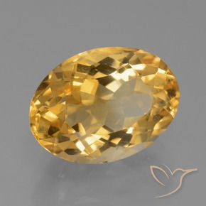 Citrine Orange doré profond naturelle ovale, 4.10 ct, VVS