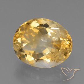 Citrine Doré naturelle ovale, 3.90 ct, VVS-VS
