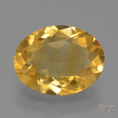 3.52ct Naturel Or moyen Citrine, ovale, VS