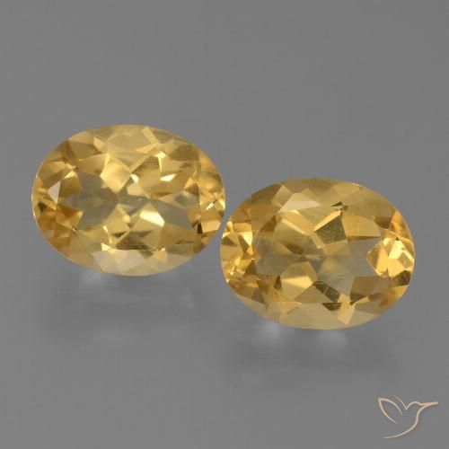 4.14ctw Naturel Orange Doré Citrine, ovale, VVS-VS