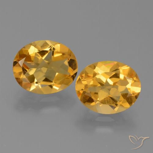 4.68ctw Naturel Orange doré profond Citrine, ovale, VVS-VS