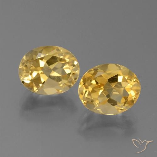 5.09ctw Naturel Or moyen Citrine, ovale, VVS