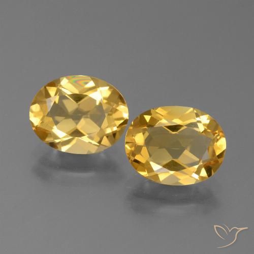 4.20ctw Naturel Orange Doré Citrine, ovale, VVS-VS