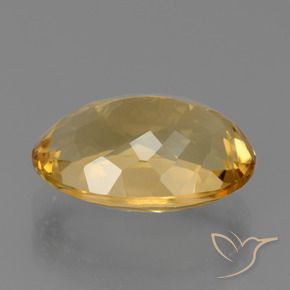 Citrine Doré moyen-foncé naturelle ovale, 7.33 ct, VVS