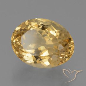 Citrine Doré moyen-foncé naturelle ovale, 7.31 ct, VVS