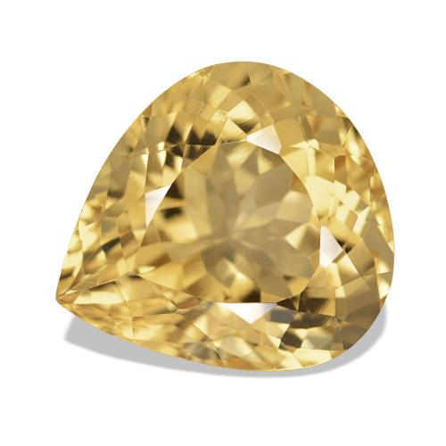 Citrine Doré brunâtre léger naturelle En forme de poire, 7.84 ct, VVS