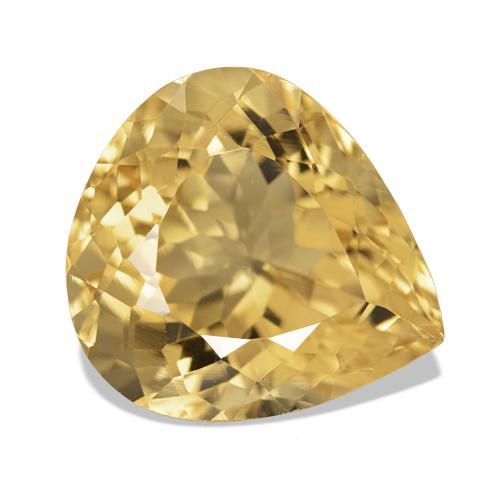 Citrine Doré brunâtre léger naturelle En forme de poire, 7.84 ct, VVS