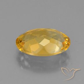 Citrine Orange doré profond naturelle ovale, 3.56 ct, VS