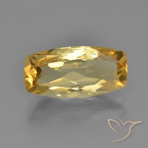Citrine Orange Doré naturelle Coussin, 3.32 ct, VVS