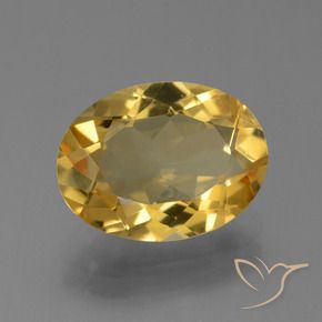 Citrine Orange Doré naturelle ovale, 4.44 ct, VVS
