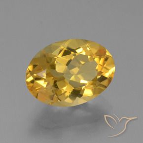Citrine Orange doré profond naturelle ovale, 4.25 ct, VVS