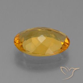 Citrine Doré-orange foncé naturelle ovale, 4.07 ct, VVS-VS
