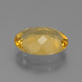 Citrine doré naturelle coupe ovale, 4,22 ct, VVS