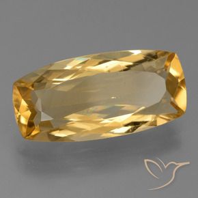 Citrine doré naturelle coupe coussin, 5,84 ct, VS
