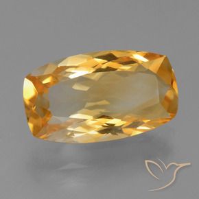 Citrine Doré-orange foncé naturelle Coussin, 5.63 ct, VVS