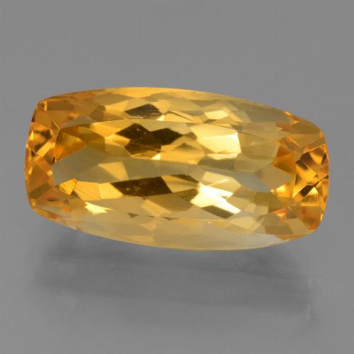 Citrine orange doré profond naturelle coupe coussin, 8,17 ct, VVS