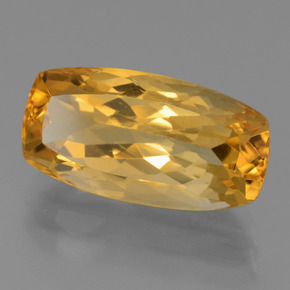 Citrine orange doré profond naturelle coupe coussin, 8,17 ct, VVS