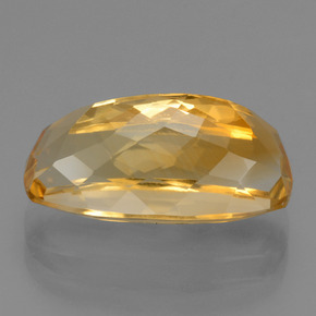 Citrine orange doré profond naturelle coupe coussin, 8,17 ct, VVS