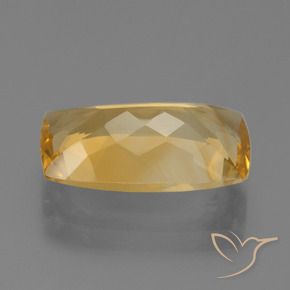 Citrine Doré moyen-foncé naturelle Coussin, 5.05 ct, VVS